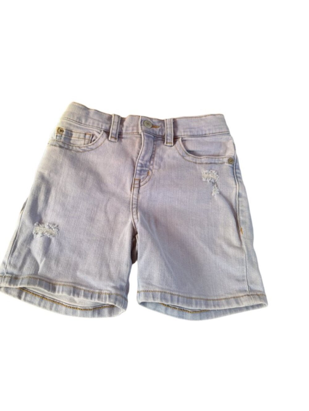 Kids Thereabouts Light Wash Denim Shorts Sz 6 Distressed Style